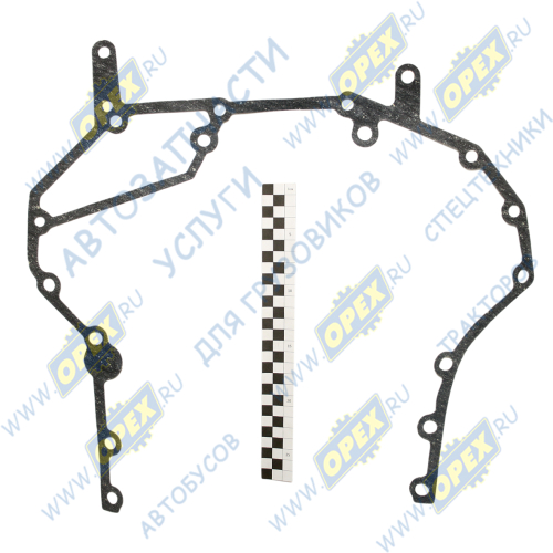 740.1002314-10 Прокладка С/Ф; 9отв.ф13/6отв.ф11, задней крышки двигателя Камаз; (0,6мм) Techno Drive